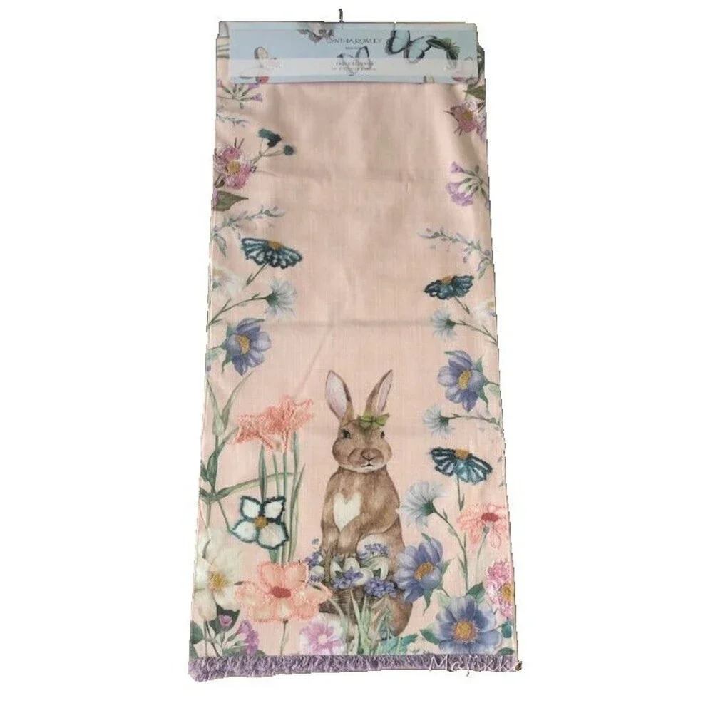 Cynthia Rowley Easter Embroidered Table Runner 16x72